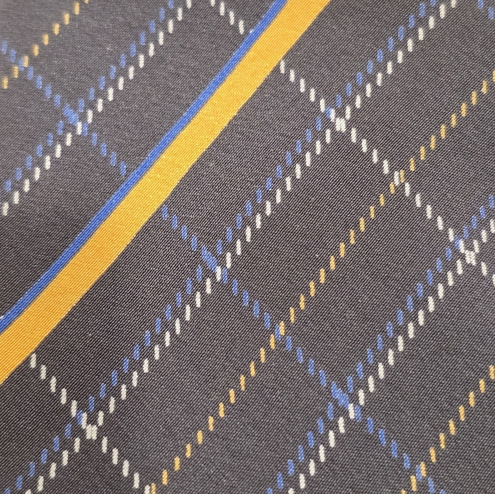 Gianni Versace vintage Men's Silk Tie Abstract Plaid - Picture 2 of 6